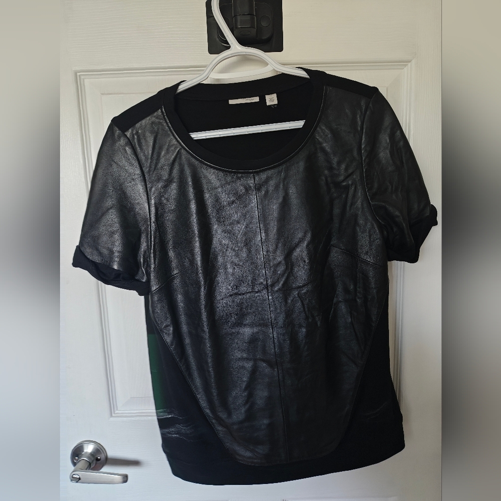 Halogen Black Leather Top